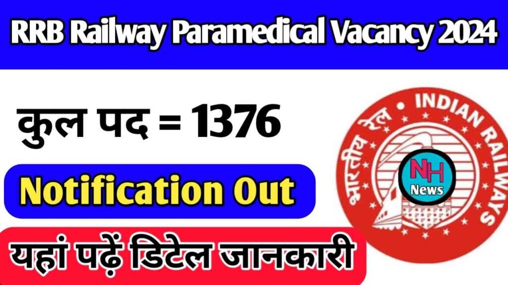 RRB Railway Paramedical Vacancy 2024